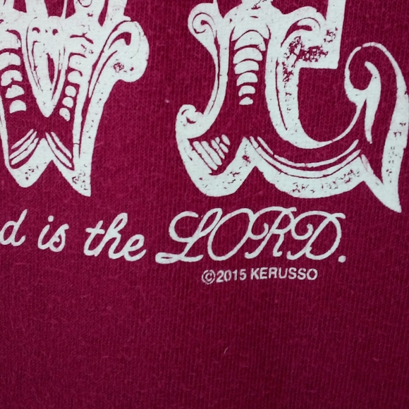 ⭐3/$30 God Bless America Land That I Love Heavy Cotton Burgundy Tee Shirt M - Picture 6 of 7